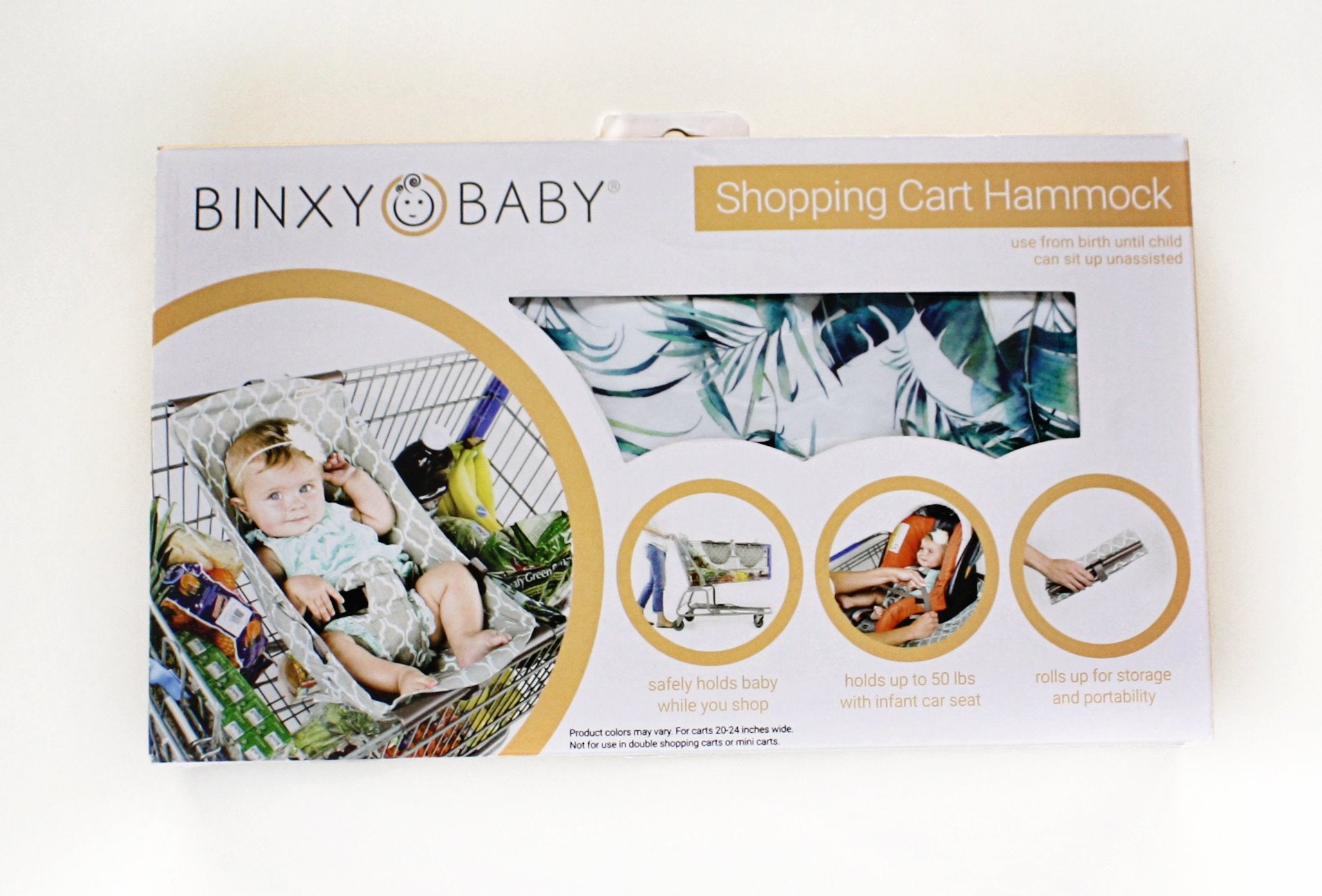 MCHPI Store Baby Shopping Cart Hammock - Tropical Days Leaf Print