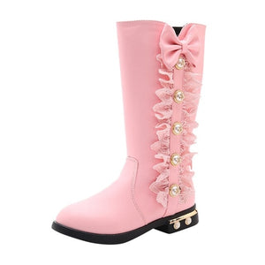 MCHPI Store Winter Kids Baby Girls long boots Princess Shoes
