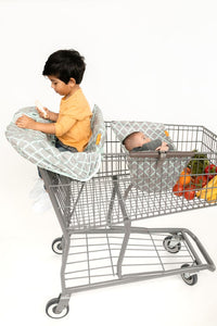 MCHPI Store Baby Shopping Cart Cover - Grey/Aqua