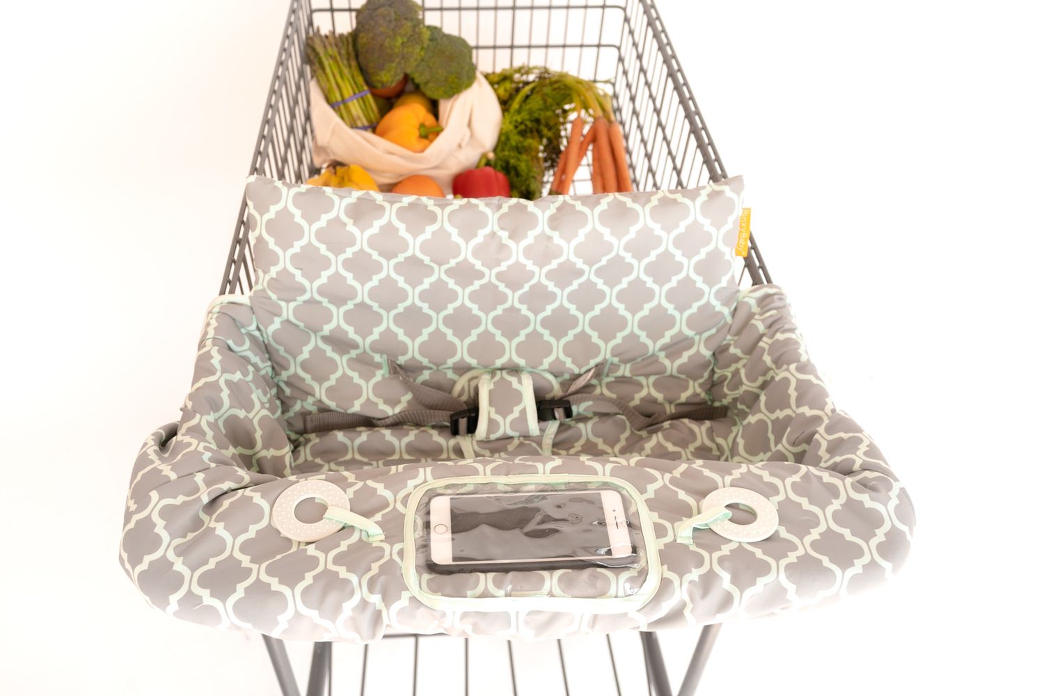 MCHPI Store Baby Shopping Cart Cover - Grey/Aqua