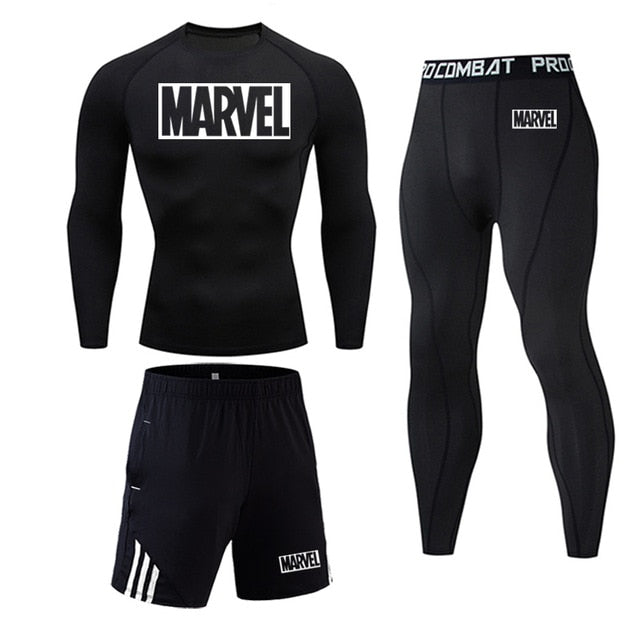 MCHPI Store Men's Thermal underwear Set MMA Tactics Fitness leggings base skull Compression Sports underwear long johns Men Clothing Brand