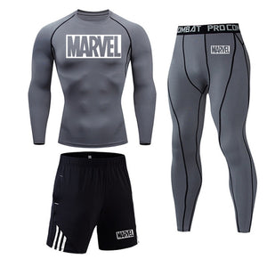 MCHPI Store Men's Thermal underwear Set MMA Tactics Fitness leggings base skull Compression Sports underwear long johns Men Clothing Brand