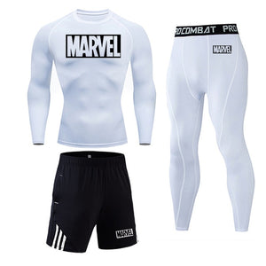 MCHPI Store Men's Thermal underwear Set MMA Tactics Fitness leggings base skull Compression Sports underwear long johns Men Clothing Brand