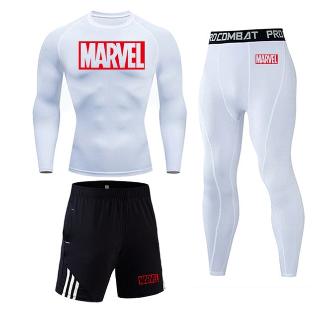 MCHPI Store Men's Thermal underwear Set MMA Tactics Fitness leggings base skull Compression Sports underwear long johns Men Clothing Brand