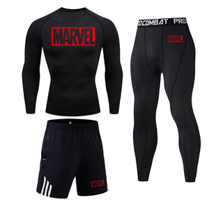 MCHPI Store Men's Thermal underwear Set MMA Tactics Fitness leggings base skull Compression Sports underwear long johns Men Clothing Brand