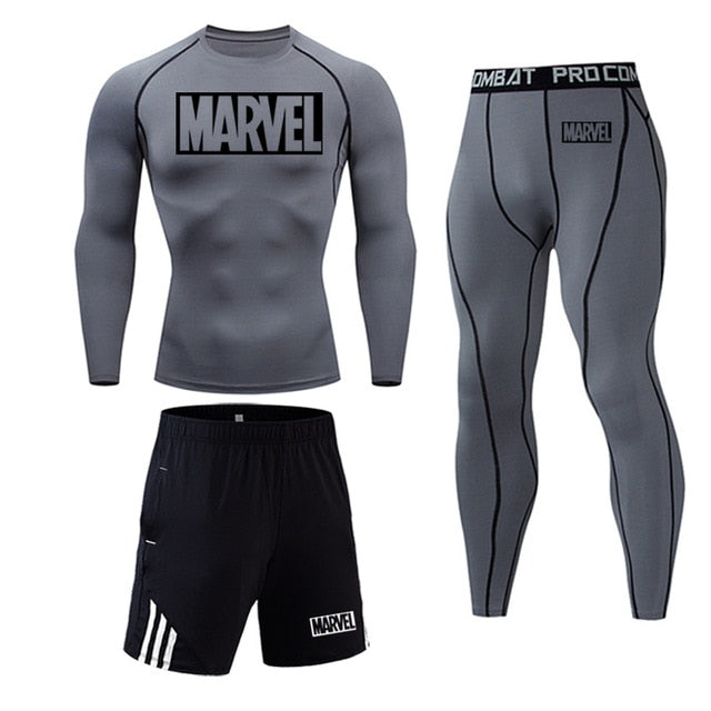 MCHPI Store Men's Thermal underwear Set MMA Tactics Fitness leggings base skull Compression Sports underwear long johns Men Clothing Brand