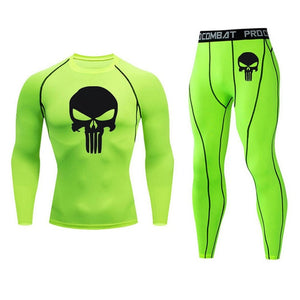 MCHPI Store Men's Thermal underwear Set MMA Tactics Fitness leggings base skull Compression Sports underwear long johns Men Clothing Brand