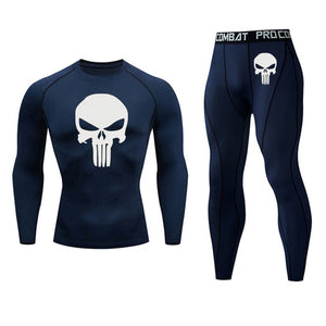 MCHPI Store Men's Thermal underwear Set MMA Tactics Fitness leggings base skull Compression Sports underwear long johns Men Clothing Brand