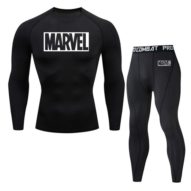 MCHPI Store Men's Thermal underwear Set MMA Tactics Fitness leggings base skull Compression Sports underwear long johns Men Clothing Brand