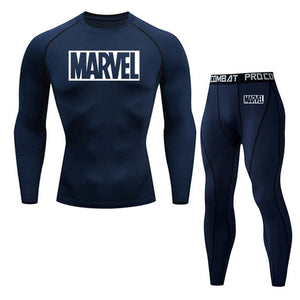 MCHPI Store Men's Thermal underwear Set MMA Tactics Fitness leggings base skull Compression Sports underwear long johns Men Clothing Brand