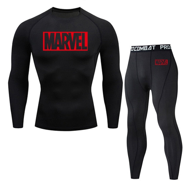 MCHPI Store Men's Thermal underwear Set MMA Tactics Fitness leggings base skull Compression Sports underwear long johns Men Clothing Brand