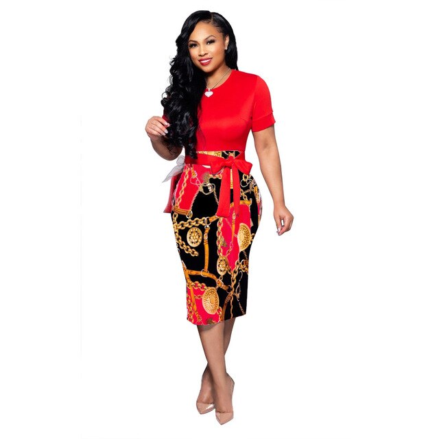 MCHPI Store  Ladies Bodycon Print Dresses